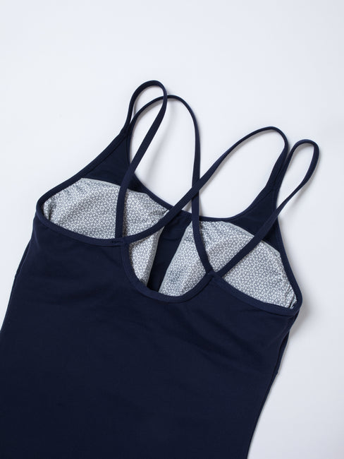 Strappy Bra Tank, Navy