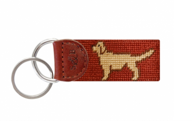 Retriever Needlepoint Key Fob