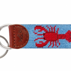 Lobster Needlepoint Key Fob